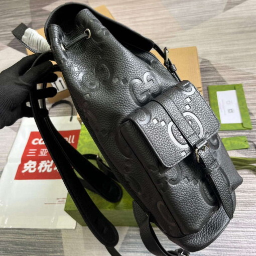 Replica Gucci 625770 Jumbo GG Backpack Black 2