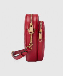 Replica Gucci 751628 Interlocking G Mini Heart Shoulder Bag Red 2