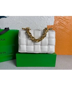 Replica Bottega Veneta BV 20206 Chain Cassette 631421 White Gold
