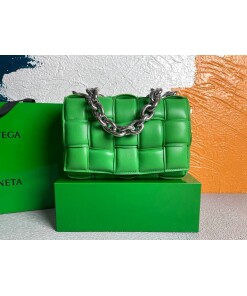 Replica Bottega Veneta BV 20206 Chain Cassette 631421 Green Silver