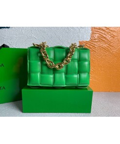 Replica Bottega Veneta BV 20206 Chain Cassette 631421 Grass Green Gold