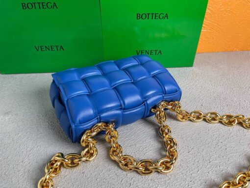 Replica Bottega Veneta BV 20206 Chain Cassette 631421 Cobalt Gold 6