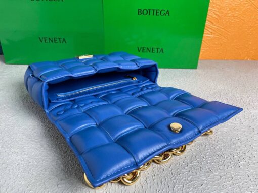 Replica Bottega Veneta BV 20206 Chain Cassette 631421 Cobalt Gold 7