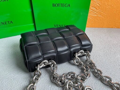 Replica Bottega Veneta BV 20206 Chain Cassette 631421 Black Silver 6