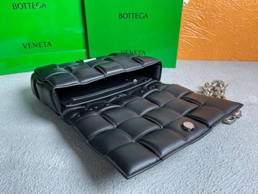 Replica Bottega Veneta BV 20206 Chain Cassette 631421 Black Silver 7