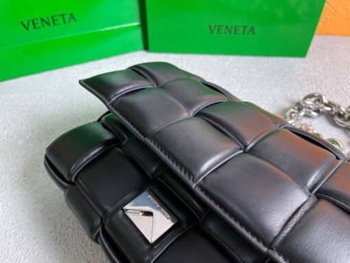 Replica Bottega Veneta BV 20206 Chain Cassette 631421 Black Silver 9