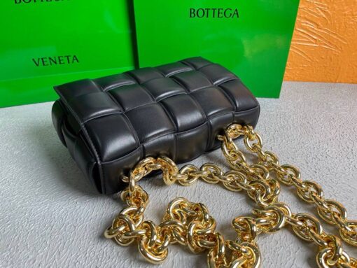 Replica Bottega Veneta BV 20206 Chain Cassette 631421 Black Gold 6