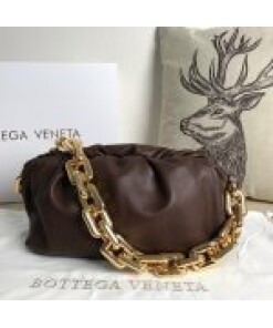 Replica BV 620230 Bottega Veneta Chain Pouch Raintree Bag 92020 Strap 25cm Dark Brown Gold
