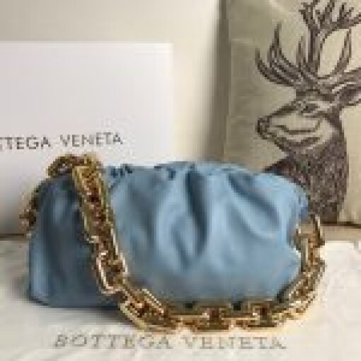 Replica BV 620230 Bottega Veneta Chain Pouch Raintree Bag 92020 Strap 25cm Cloud Blue Gold