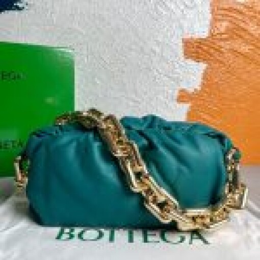 Replica BV 620230 Bottega Veneta Chain Pouch Raintree Bag 92020 Strap 25cm Blue Gold
