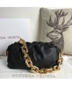 Replica BV 620230 Bottega Veneta Chain Pouch Raintree Bag 92020 Strap 25cm Black Gold