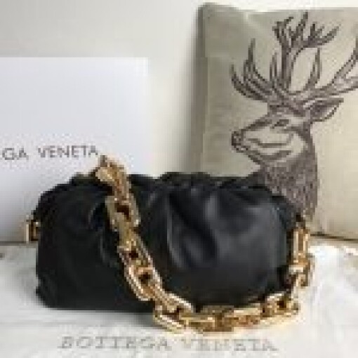 Replica BV 620230 Bottega Veneta Chain Pouch Raintree Bag 92020 Strap 25cm Black Gold