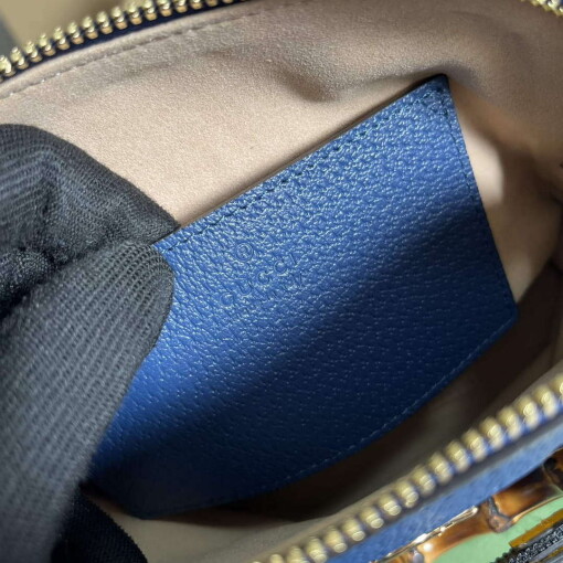 Replica Gucci 715775 Gucci Diana Mini Tote Bag Royal blue leather 8