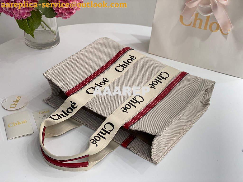 Replica Chloe 382E6690U Large Woody Tote Bag Red 5 Replica Chloe 382E6690U Large Woody Tote Bag Red 5