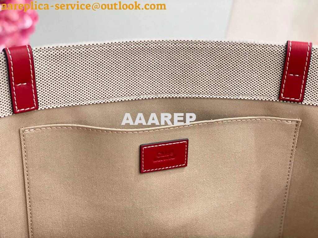 Replica Chloe 382E6690U Large Woody Tote Bag Red 8 Replica Chloe 382E6690U Large Woody Tote Bag Red 8