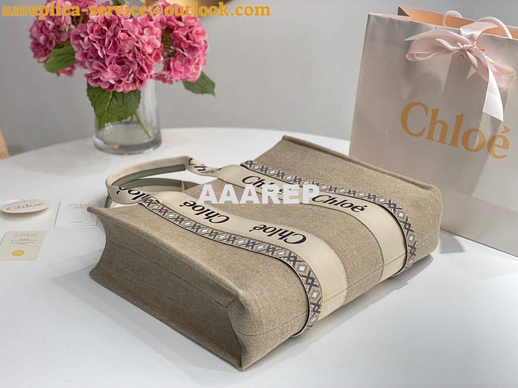 Replica Chloe 382E6690U Large Woody Tote Bag Green 6 Replica Chloe 382E6690U Large Woody Tote Bag Green 6