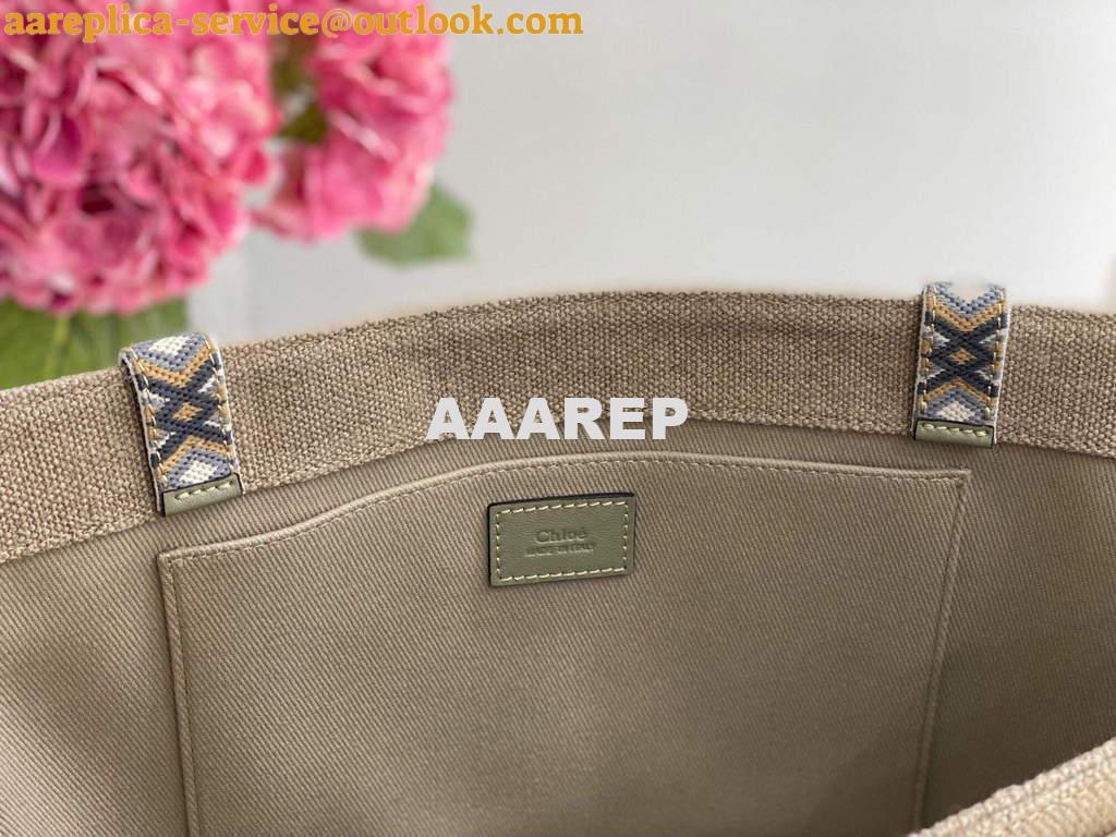 Replica Chloe 382E6690U Large Woody Tote Bag Green 8 Replica Chloe 382E6690U Large Woody Tote Bag Green 8
