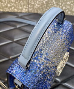 Replica Valentino 1W2B0G97TZA0FO Vsling Mini Handbag With Sparkling Embroidery Gradient blue 2