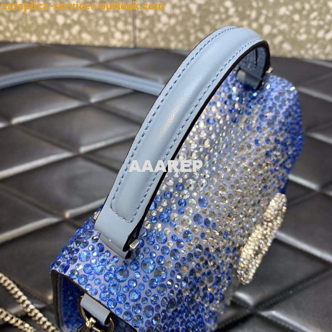 Replica Valentino 1W2B0G97TZA0FO Vsling Mini Handbag With Sparkling Embroidery Gradient blue 2 Replica Valentino 1W2B0G97TZA0FO Vsling Mini Handbag With Sparkling Embroidery Gradient blue 2