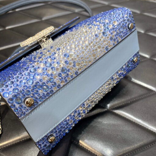 Replica Valentino 1W2B0G97TZA0FO Vsling Mini Handbag With Sparkling Embroidery Gradient blue 6