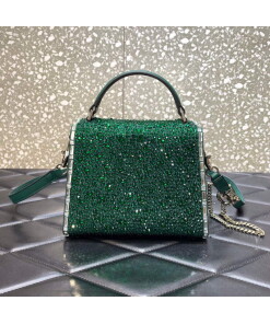 Replica Valentino 1W2B0G97TZA0FO Vsling Mini Handbag With Sparkling Embroidery Green
