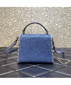 Replica Valentino 1W2B0G97TZA0FO Vsling Mini Handbag With Sparkling Embroidery Blue