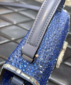 Replica Valentino 1W2B0G97TZA0FO Vsling Mini Handbag With Sparkling Embroidery Blue 2