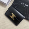 Replica Celine 10I583 Card Holder With Flap Triomphe In Triomphe Canvas Tan 19