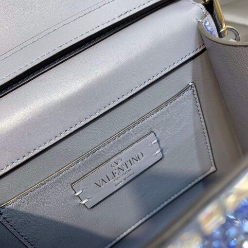 Replica Valentino 1W2B0G97TZA0FO Vsling Mini Handbag With Sparkling Embroidery Blue 8