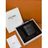 Replica Celine 10I583 Card Holder With Flap Triomphe In Shiny Calfskin Black 10