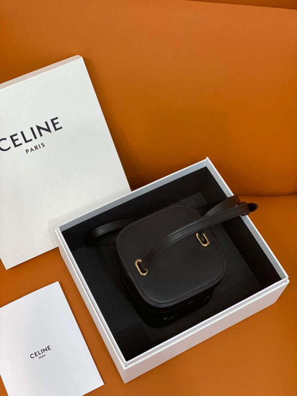 Replica Celine 199263 SMALL BOX cuir triomphe in Smooth Calfskin Black 3