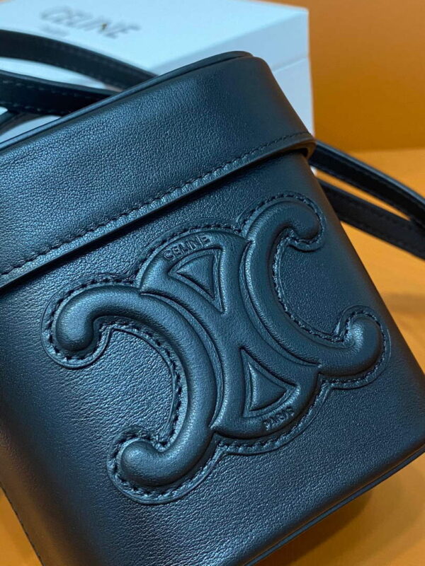 Replica Celine 199263 SMALL BOX cuir triomphe in Smooth Calfskin Black 6