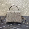Replica Valentino 1W2B0G97TZA0FO Vsling Mini Handbag With Sparkling Embroidery Pearl Gray
