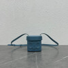Replica Celine 199263 SMALL BOX cuir triomphe in Smooth Calfskin Blue