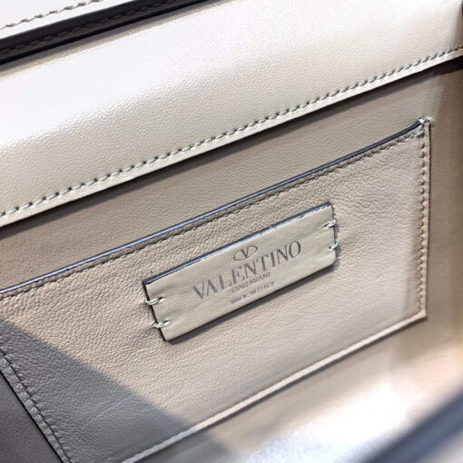 Replica Valentino 1W2B0G97TZA0FO Vsling Mini Handbag With Sparkling Embroidery Pearl Gray 8