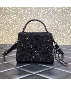 Replica Valentino 1W2B0G97TZA0FO Vsling Mini Handbag With Sparkling Embroidery Black