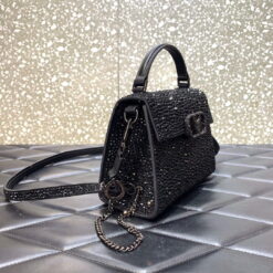 Replica Valentino 1W2B0G97TZA0FO Vsling Mini Handbag With Sparkling Embroidery Black 2