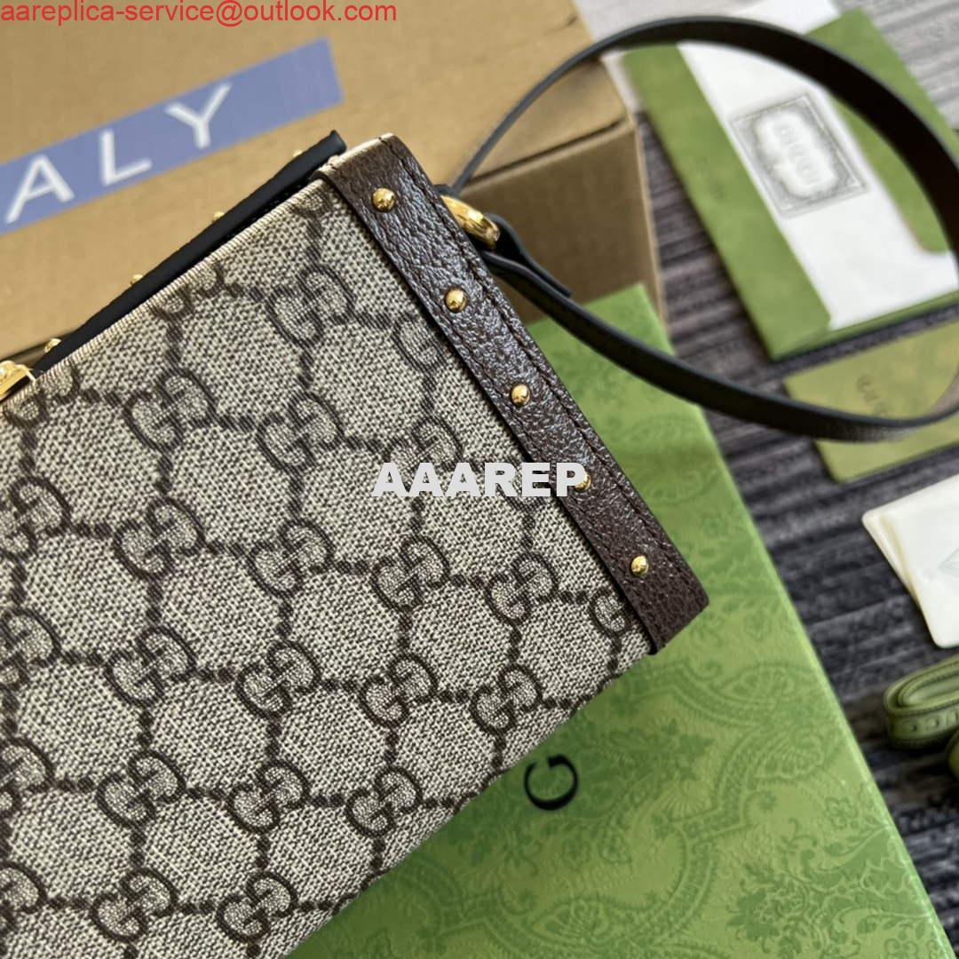 Replica Gucci 678460 GG Mini Bag Brown 4 Replica Gucci 678460 GG Mini Bag Brown 4