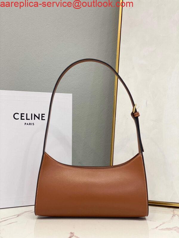 Replica Celine 198153 Shoulder Bag Cuir Triomphe in Smooth Calfskin Brown 3