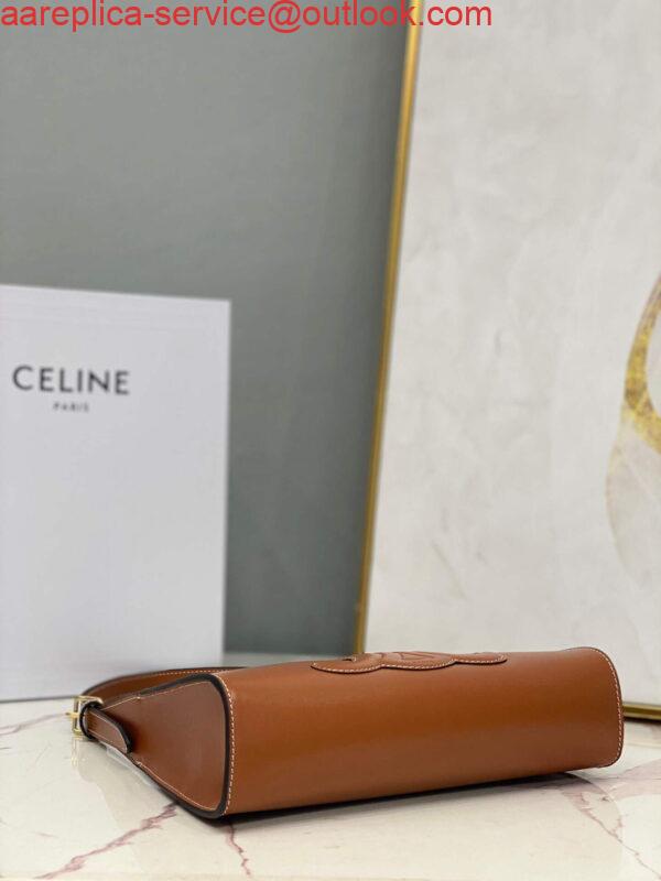 Replica Celine 198153 Shoulder Bag Cuir Triomphe in Smooth Calfskin Brown 4