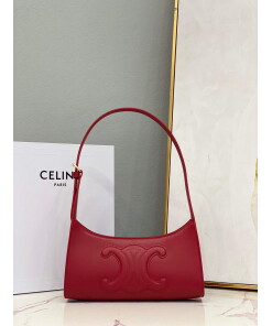 Replica Celine 198153 Shoulder Bag Cuir Triomphe in Smooth Calfskin Red