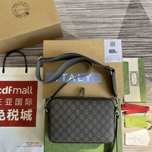 Replica Gucci 699439 Ophidia GG shoulder bag Grey