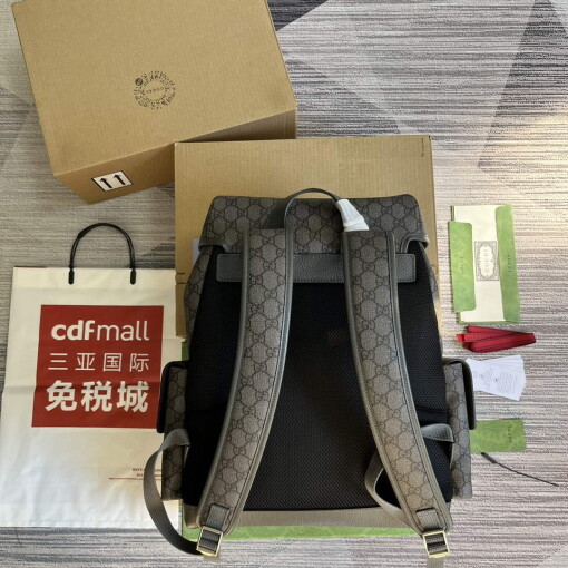 Replica Gucci 598140 Ophidia GG medium backpack Grey