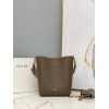 Replica Celine 178303 Sangle Small Bucket Bag in Soft Grained Calfskin Gray 11