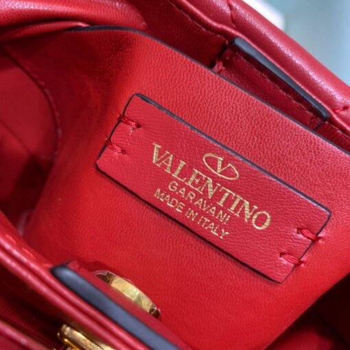 Replica Valentino 0097S Small Roman Stud The Handle Bag In Nappa Red 7