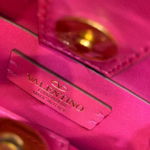 Replica Valentino 0097S Small Roman Stud The Handle Bag In Nappa Plum 8