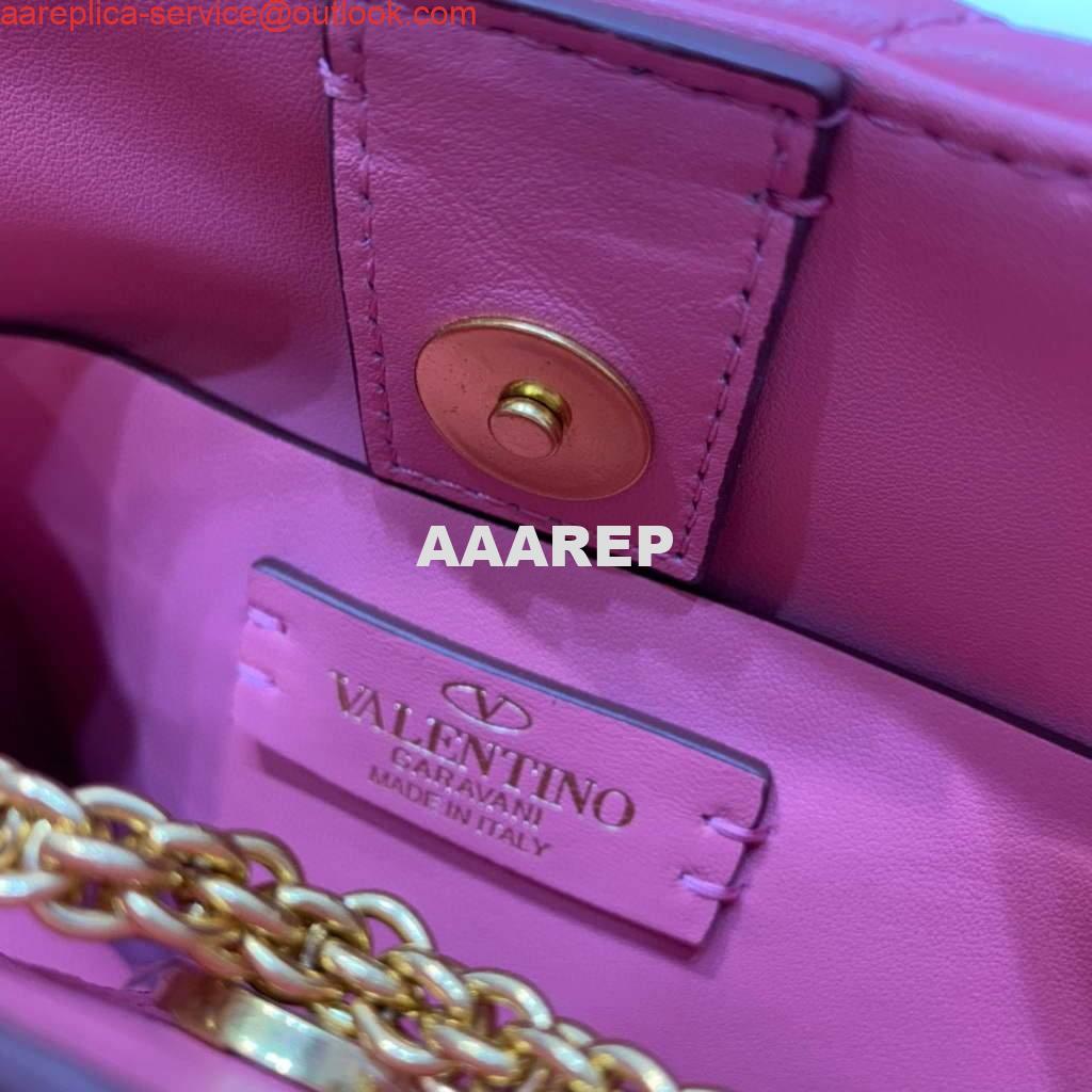 Replica Valentino 0097S Small Roman Stud The Handle Bag In Nappa Pink 8 Replica Valentino 0097S Small Roman Stud The Handle Bag In Nappa Pink 8