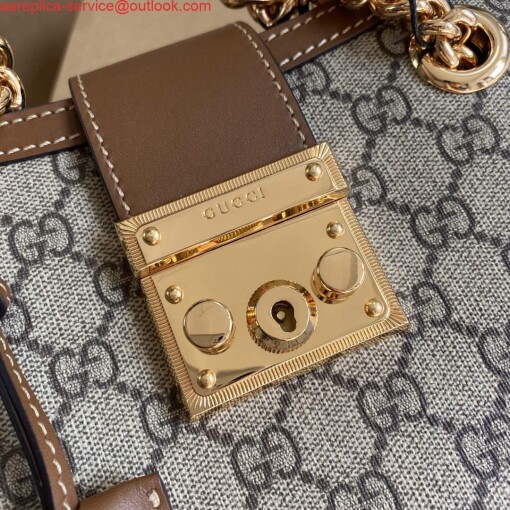Replica Gucci 498156 Padlock GG Small Shoulder Bag Brown 5