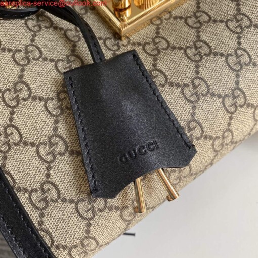 Replica Gucci 498156 Padlock GG Small Shoulder Bag Black 6