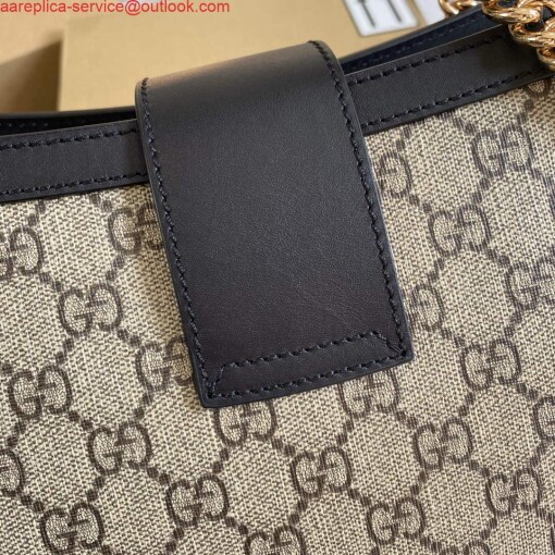 Replica Gucci 479197 Padlock Medium GG Shoulder Bag Black 3